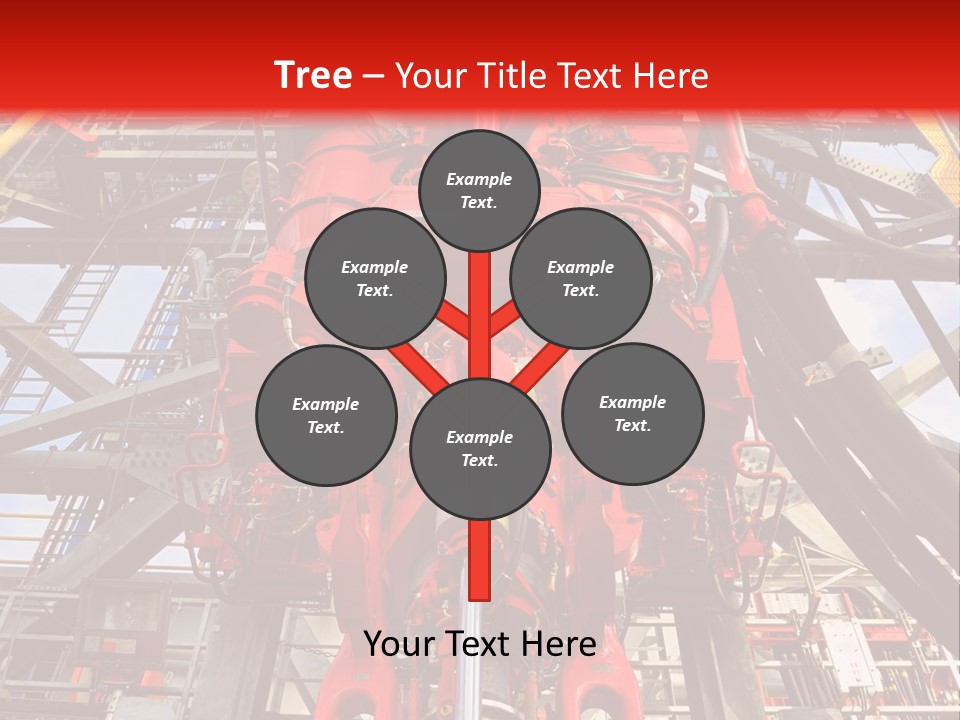 A Red Power Plant With Wires And Wires In The Background PowerPoint Template