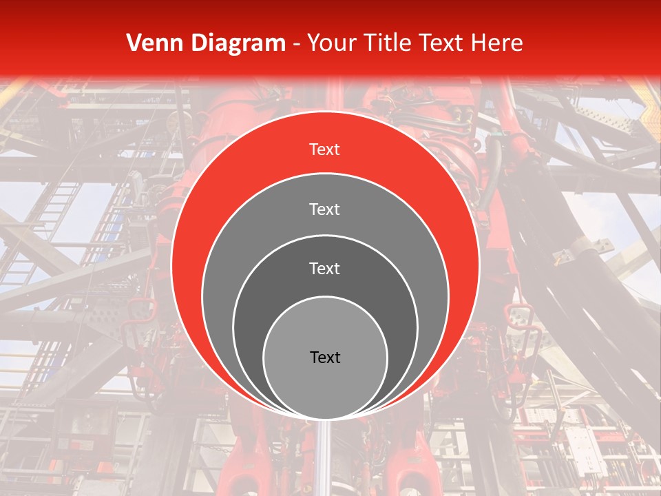 A Red Power Plant With Wires And Wires In The Background PowerPoint Template