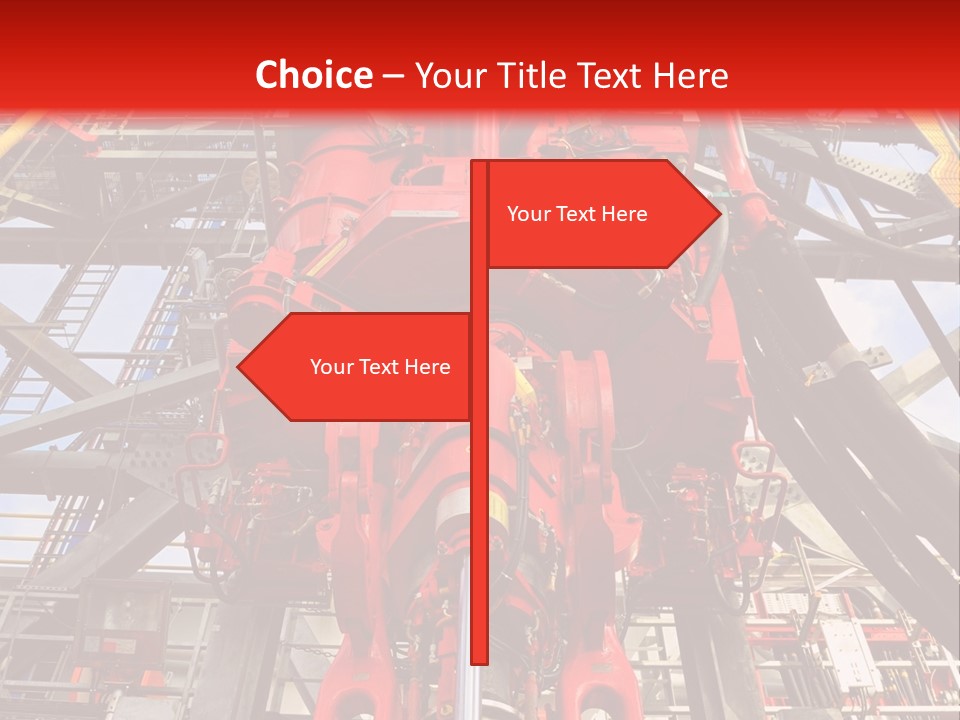 A Red Power Plant With Wires And Wires In The Background PowerPoint Template