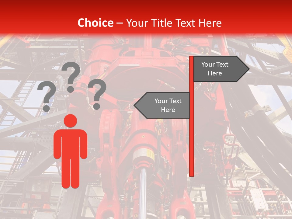 A Red Power Plant With Wires And Wires In The Background PowerPoint Template