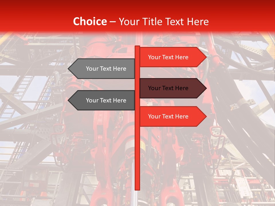 A Red Power Plant With Wires And Wires In The Background PowerPoint Template