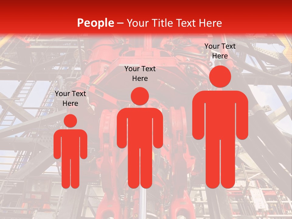 A Red Power Plant With Wires And Wires In The Background PowerPoint Template