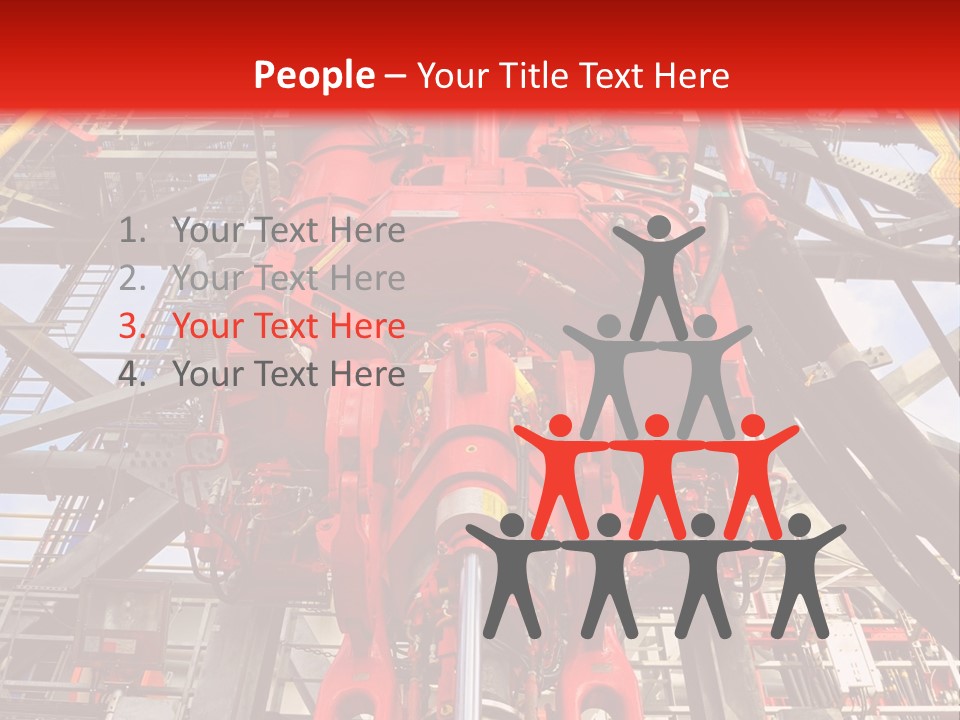 A Red Power Plant With Wires And Wires In The Background PowerPoint Template