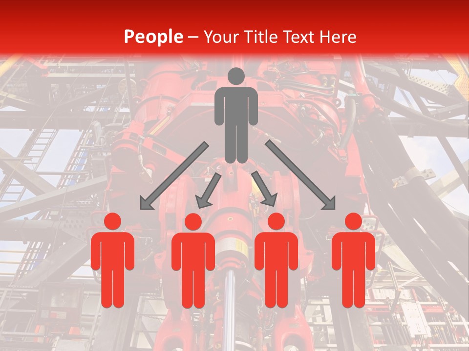 A Red Power Plant With Wires And Wires In The Background PowerPoint Template