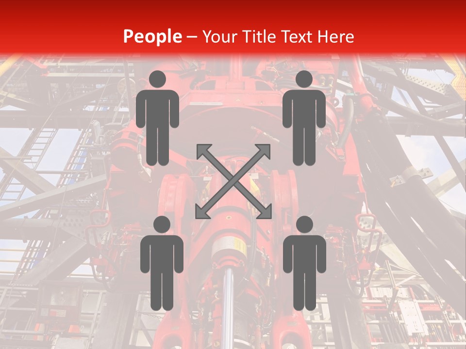 A Red Power Plant With Wires And Wires In The Background PowerPoint Template