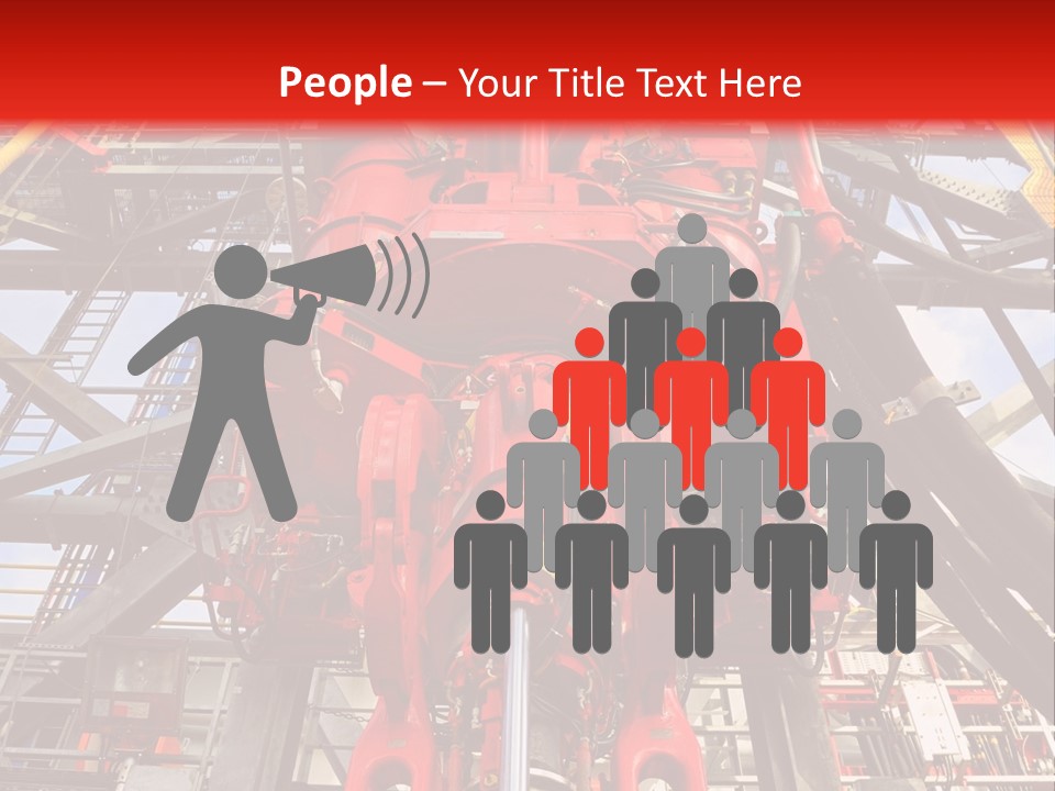 A Red Power Plant With Wires And Wires In The Background PowerPoint Template