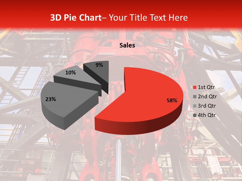 A Red Power Plant With Wires And Wires In The Background PowerPoint Template