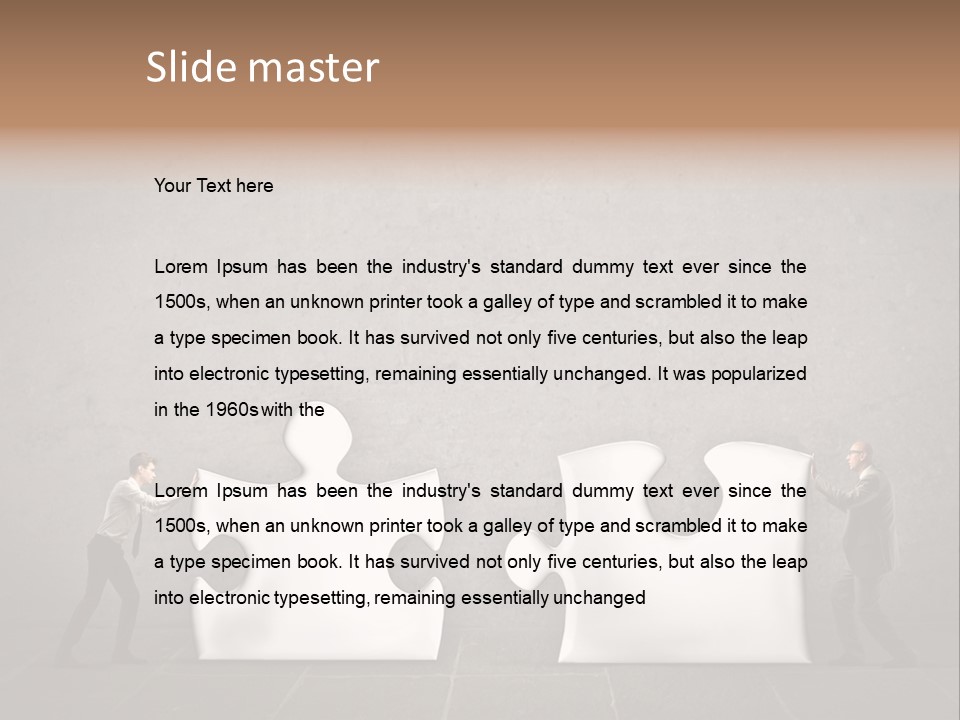 A Group Of People Putting Pieces Of A Puzzle Together PowerPoint Template