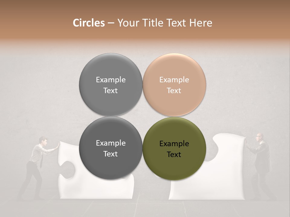 A Group Of People Putting Pieces Of A Puzzle Together PowerPoint Template