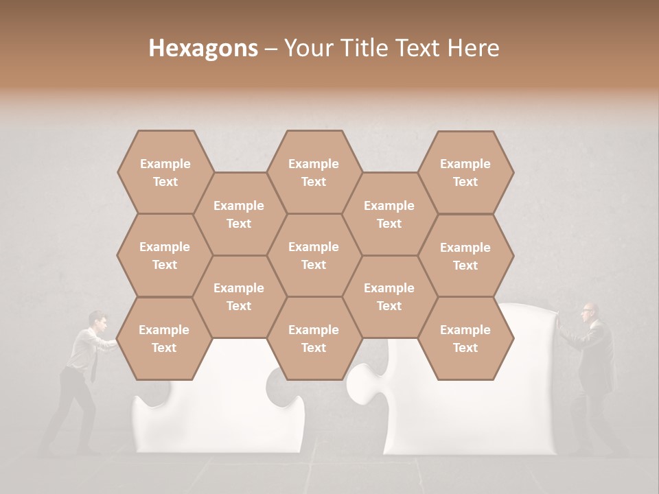 A Group Of People Putting Pieces Of A Puzzle Together PowerPoint Template