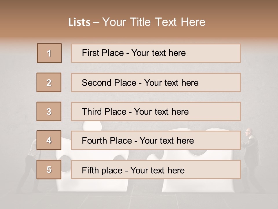 A Group Of People Putting Pieces Of A Puzzle Together PowerPoint Template