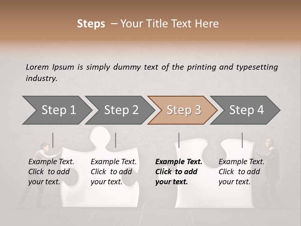 A Group Of People Putting Pieces Of A Puzzle Together PowerPoint Template