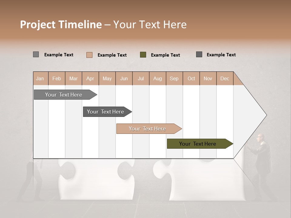 A Group Of People Putting Pieces Of A Puzzle Together PowerPoint Template