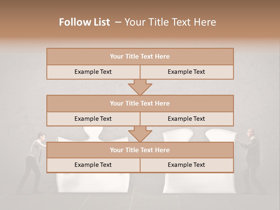 A Group Of People Putting Pieces Of A Puzzle Together PowerPoint Template