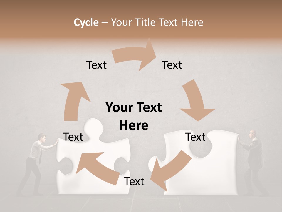 A Group Of People Putting Pieces Of A Puzzle Together PowerPoint Template