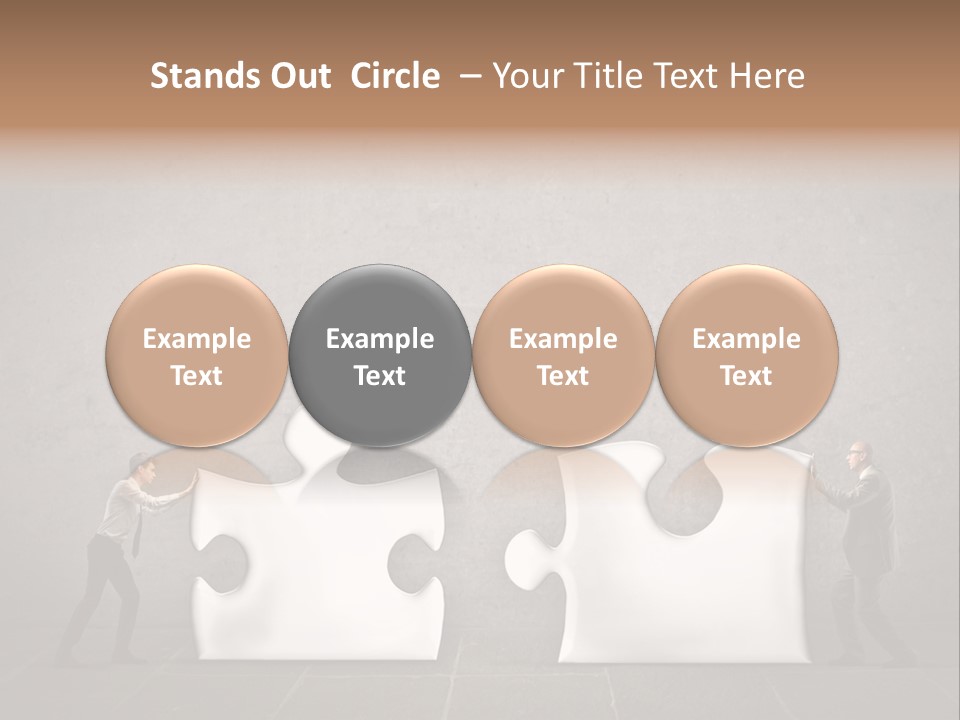 A Group Of People Putting Pieces Of A Puzzle Together PowerPoint Template