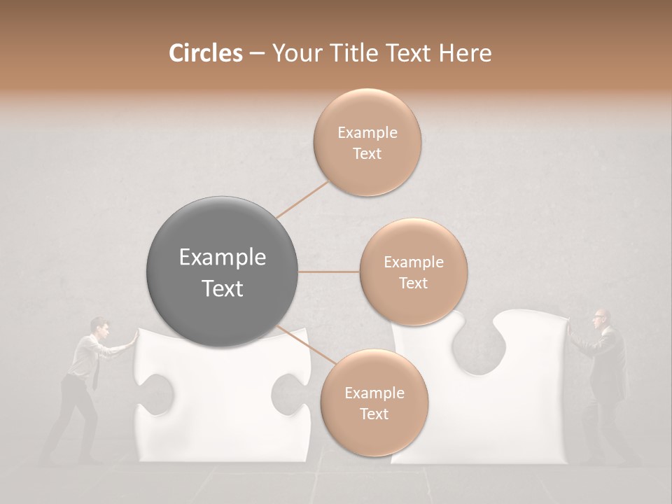 A Group Of People Putting Pieces Of A Puzzle Together PowerPoint Template