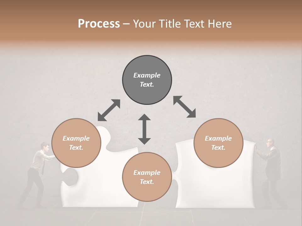 A Group Of People Putting Pieces Of A Puzzle Together PowerPoint Template