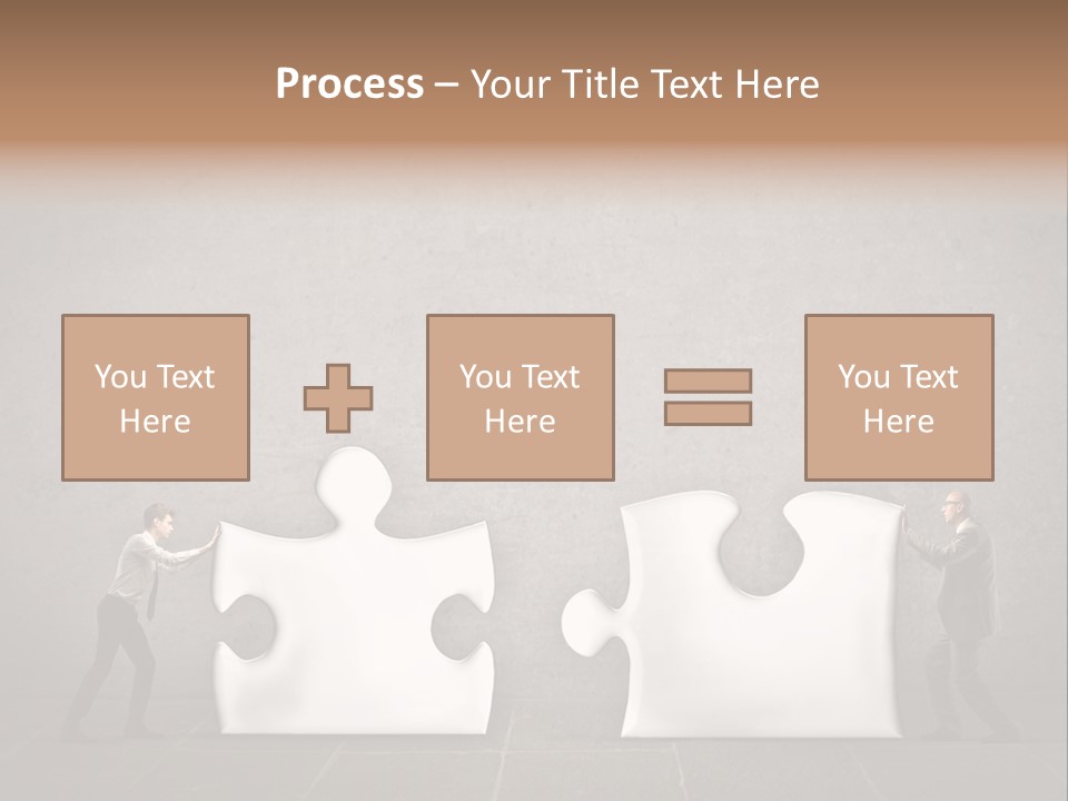 A Group Of People Putting Pieces Of A Puzzle Together PowerPoint Template