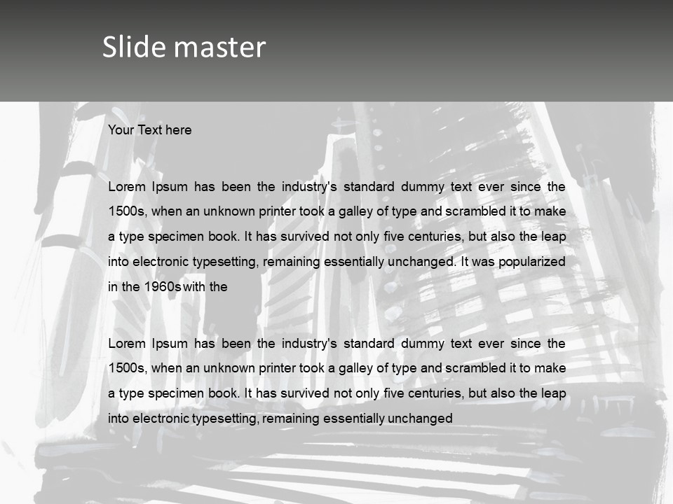 A Black And White Picture Of A City PowerPoint Template