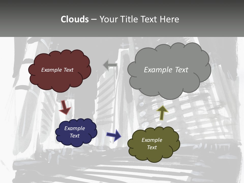 A Black And White Picture Of A City PowerPoint Template
