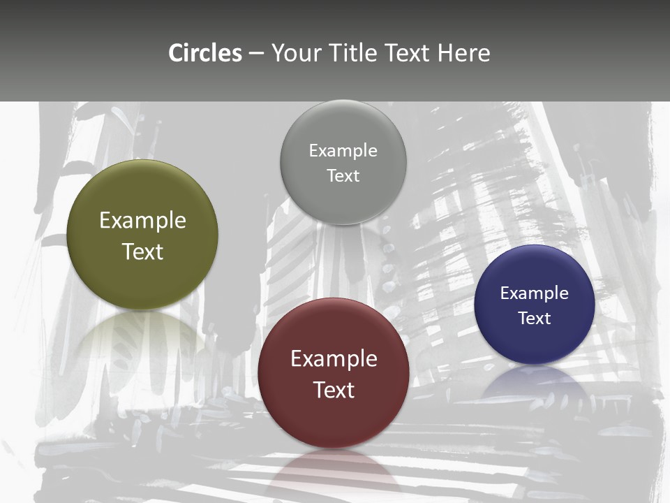 A Black And White Picture Of A City PowerPoint Template