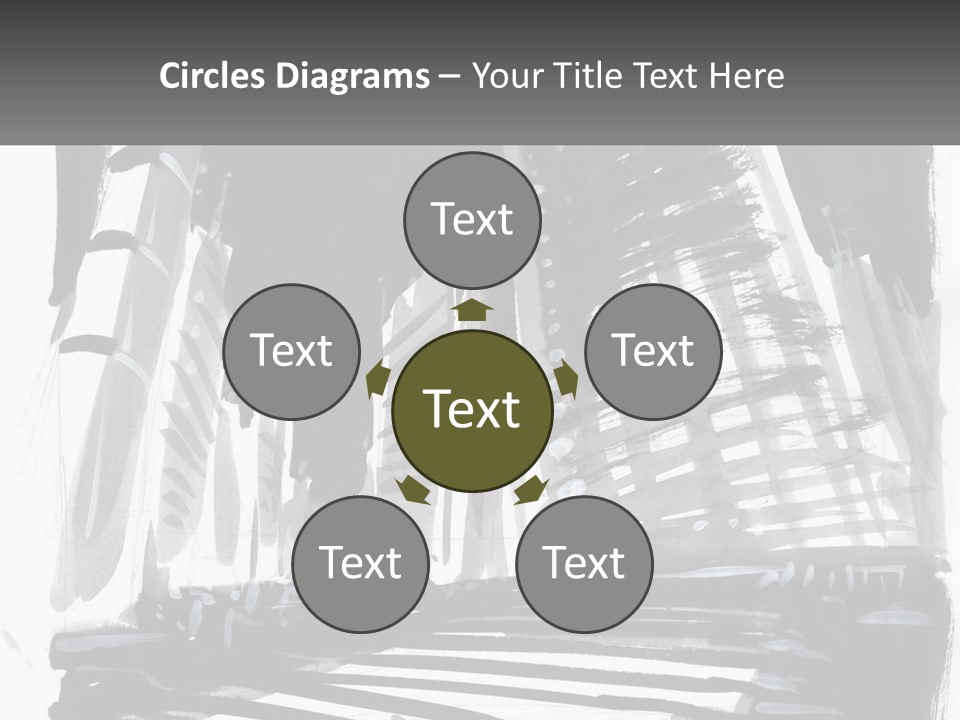 A Black And White Picture Of A City PowerPoint Template