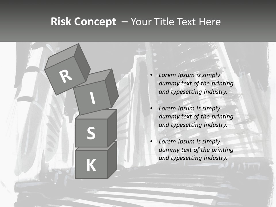 A Black And White Picture Of A City PowerPoint Template