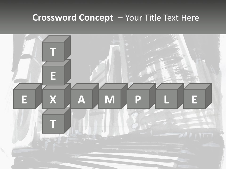 A Black And White Picture Of A City PowerPoint Template