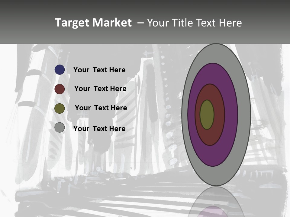 A Black And White Picture Of A City PowerPoint Template