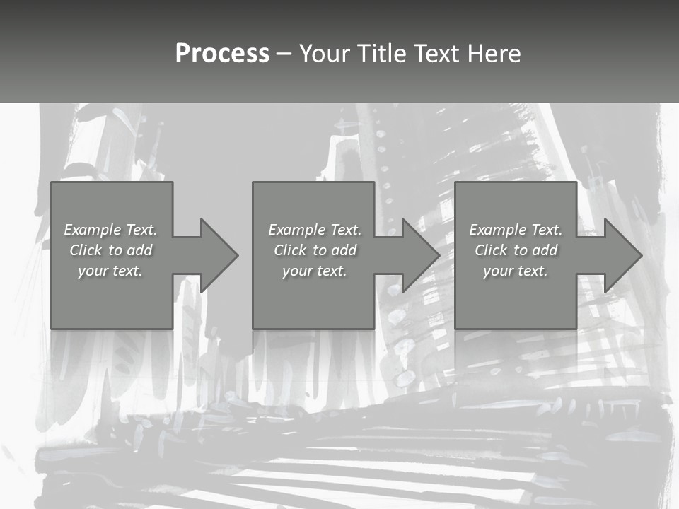 A Black And White Picture Of A City PowerPoint Template