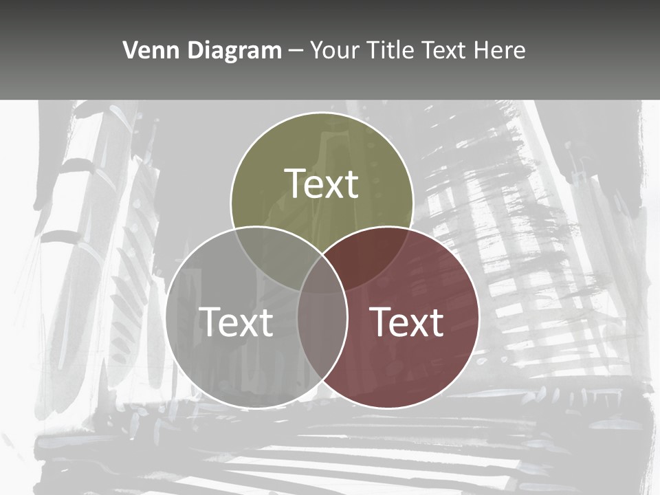 A Black And White Picture Of A City PowerPoint Template