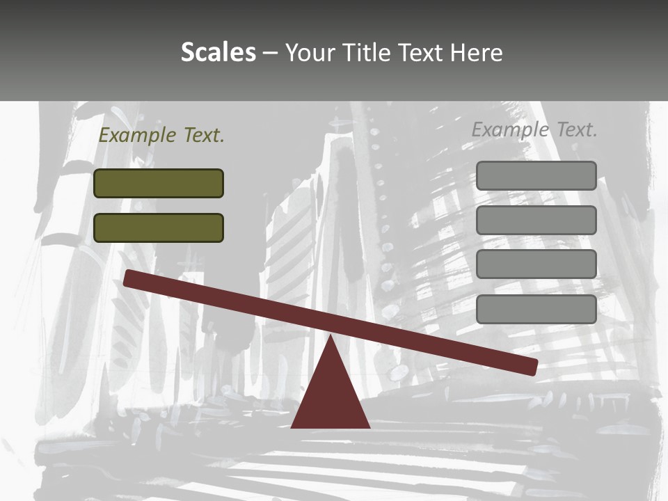 A Black And White Picture Of A City PowerPoint Template