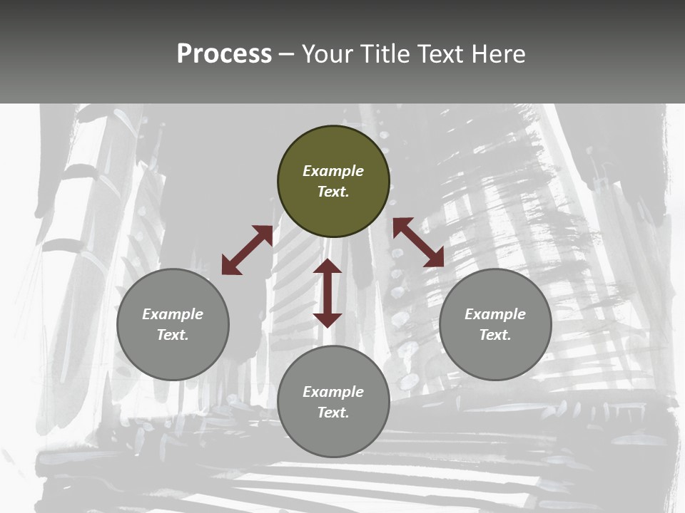 A Black And White Picture Of A City PowerPoint Template