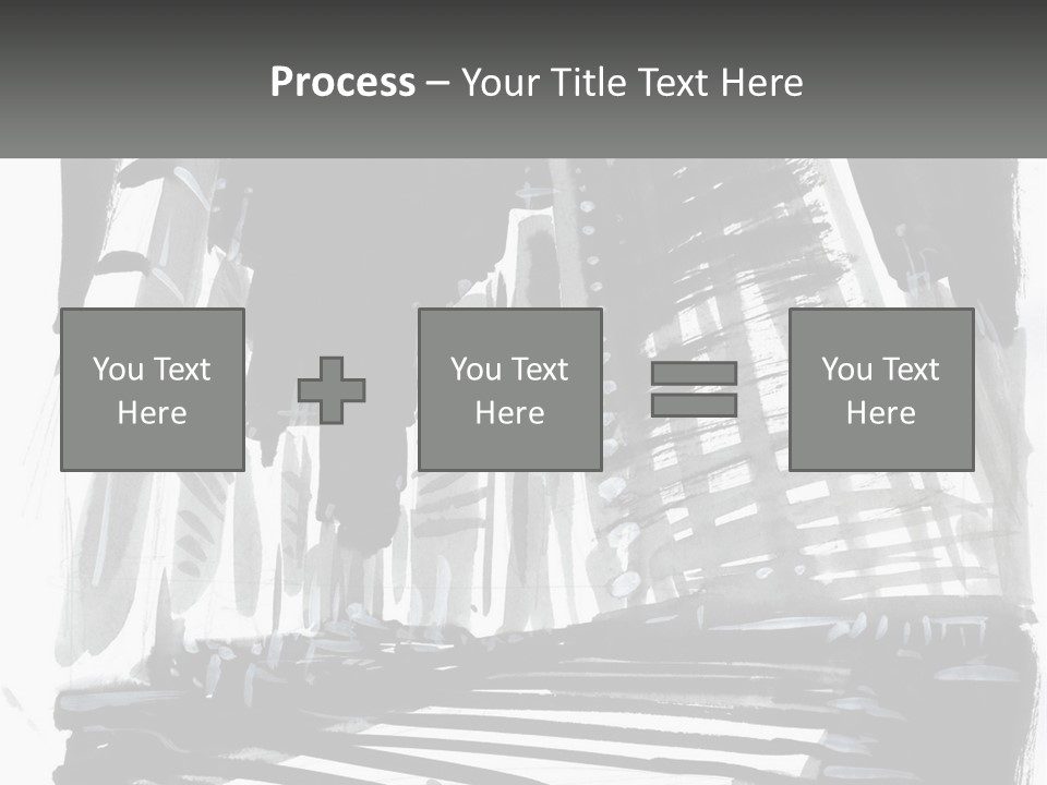 A Black And White Picture Of A City PowerPoint Template
