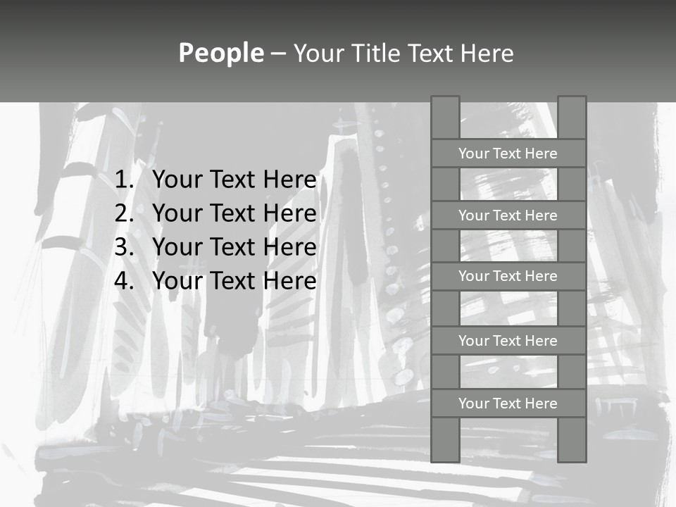 A Black And White Picture Of A City PowerPoint Template