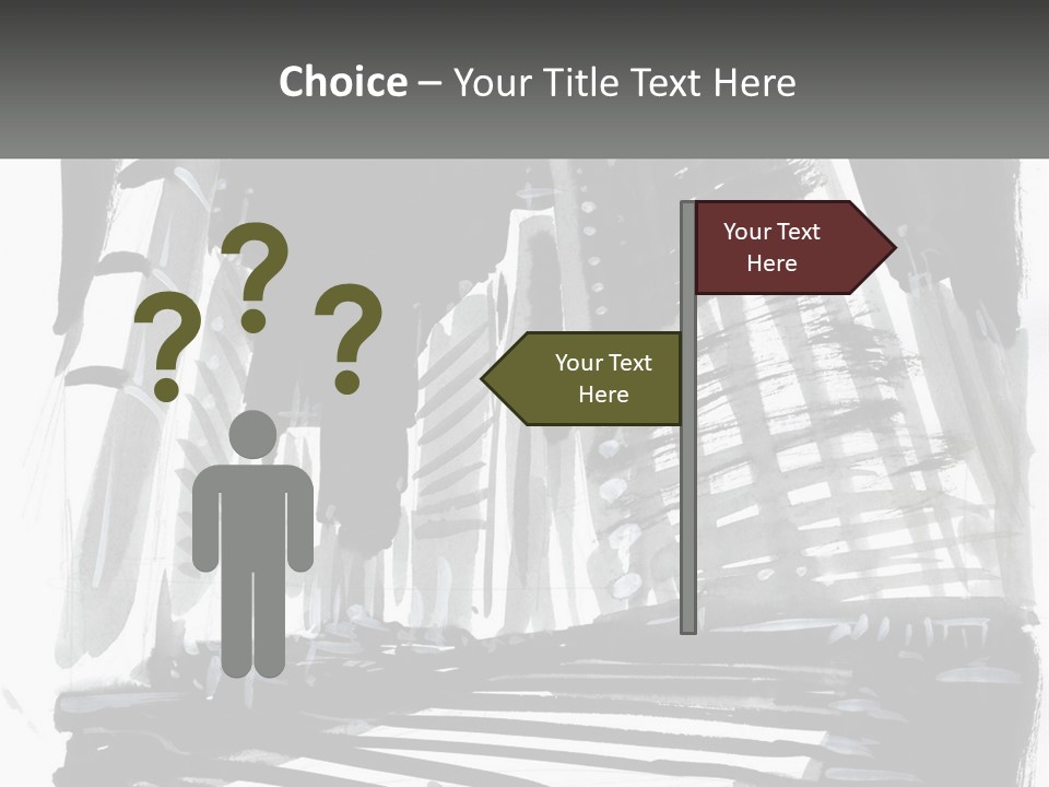 A Black And White Picture Of A City PowerPoint Template