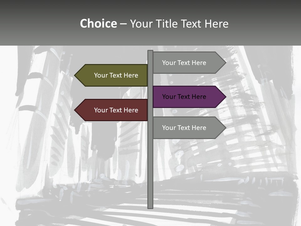 A Black And White Picture Of A City PowerPoint Template