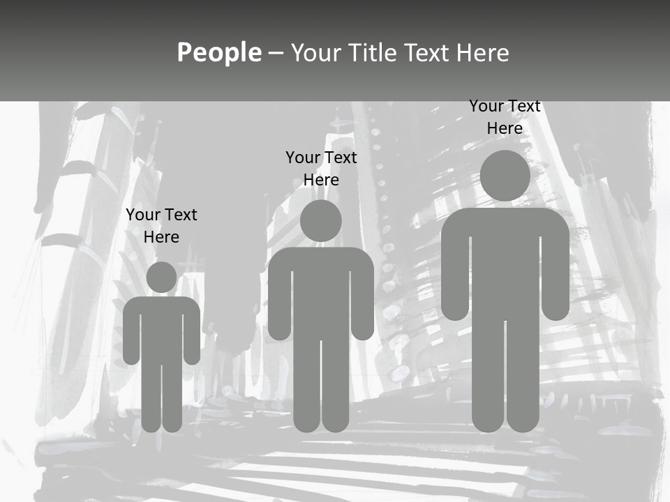 A Black And White Picture Of A City PowerPoint Template