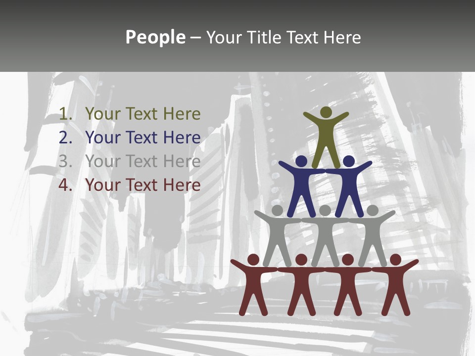 A Black And White Picture Of A City PowerPoint Template