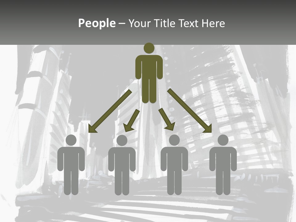 A Black And White Picture Of A City PowerPoint Template