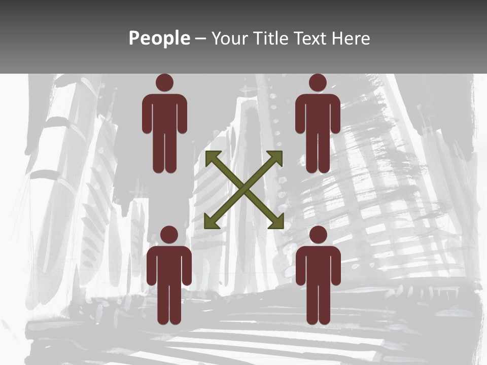 A Black And White Picture Of A City PowerPoint Template