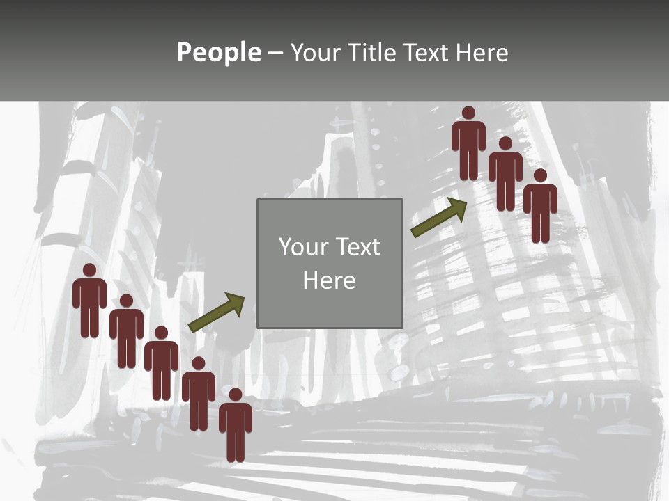 A Black And White Picture Of A City PowerPoint Template