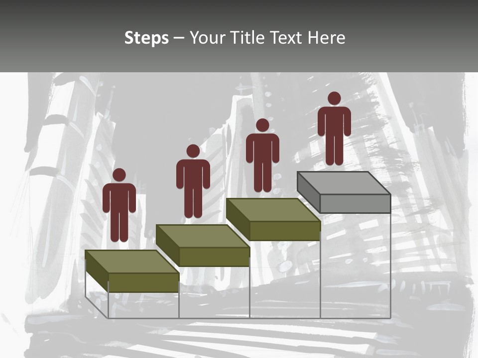 A Black And White Picture Of A City PowerPoint Template