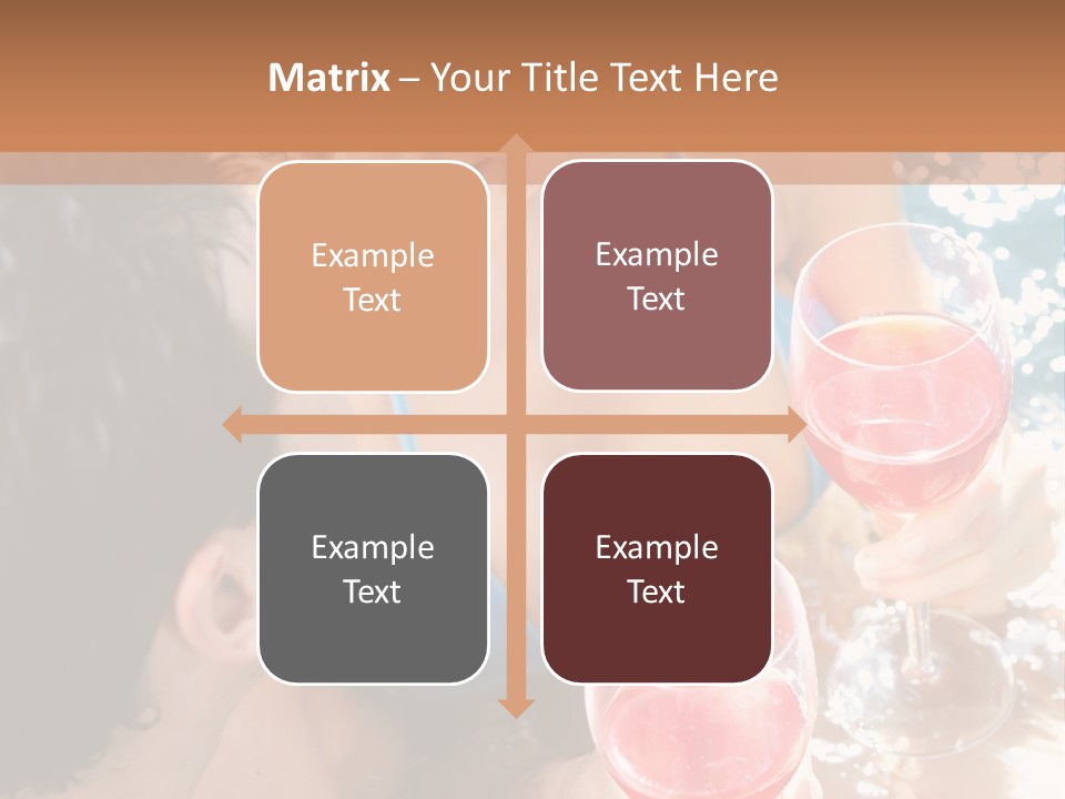 A Woman In A Bikini Holding Two Glasses Of Wine PowerPoint Template