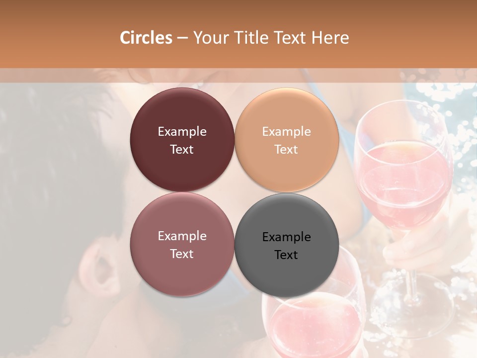 A Woman In A Bikini Holding Two Glasses Of Wine PowerPoint Template