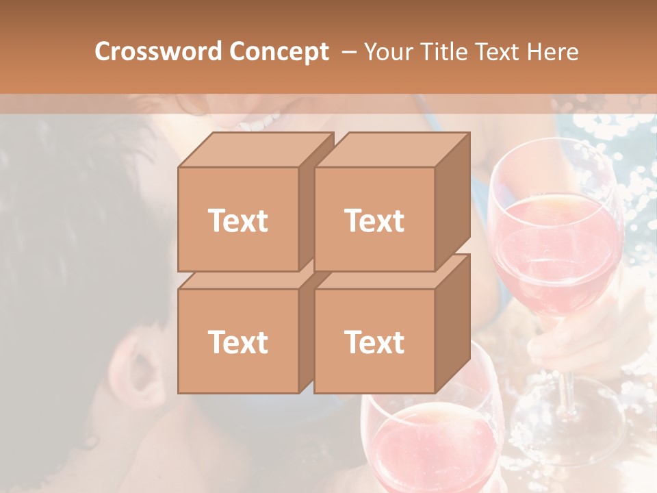 A Woman In A Bikini Holding Two Glasses Of Wine PowerPoint Template