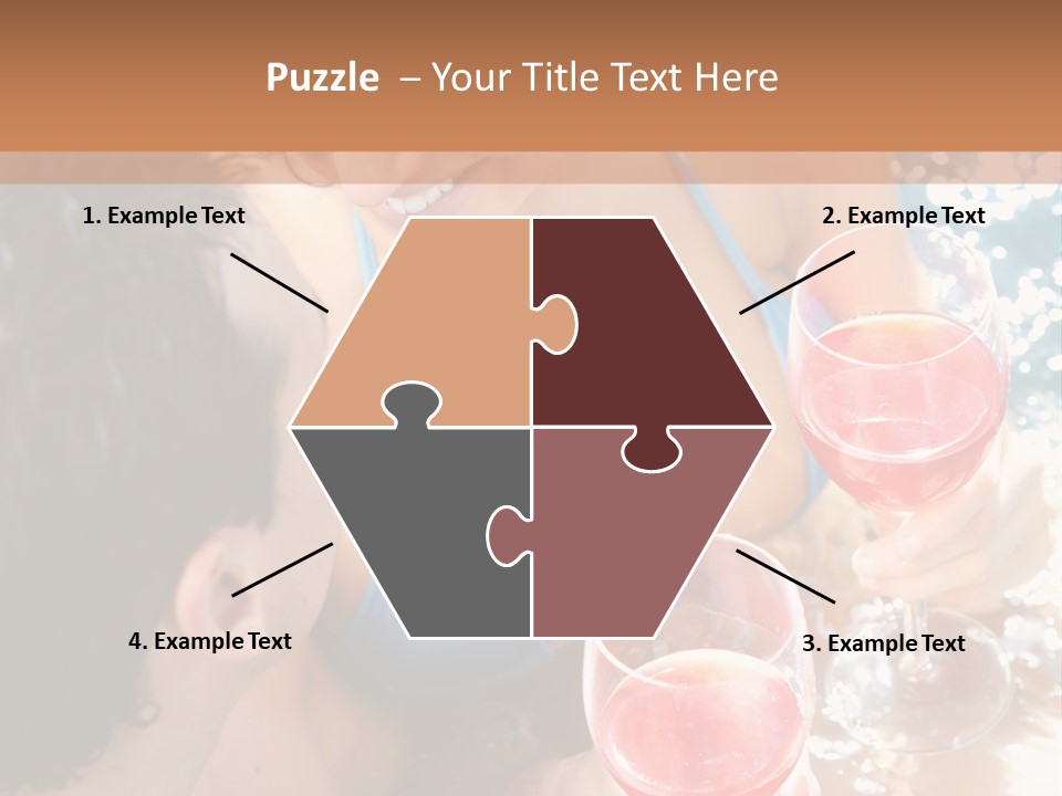 A Woman In A Bikini Holding Two Glasses Of Wine PowerPoint Template