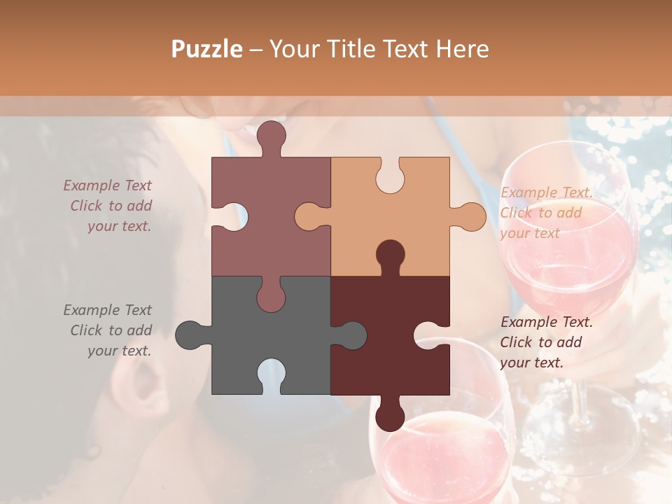 A Woman In A Bikini Holding Two Glasses Of Wine PowerPoint Template