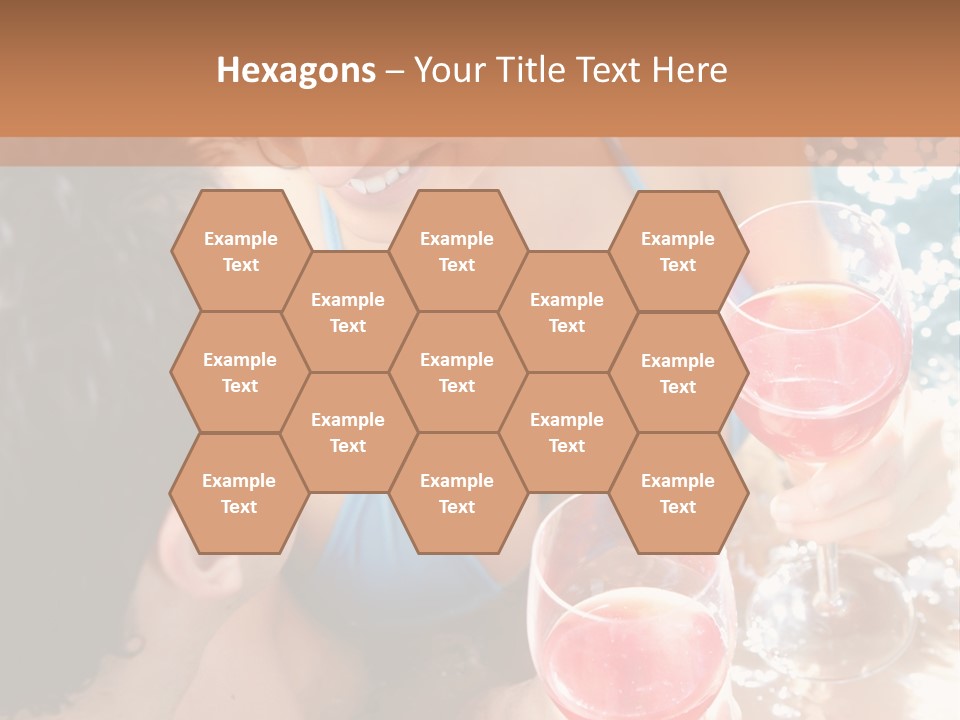 A Woman In A Bikini Holding Two Glasses Of Wine PowerPoint Template